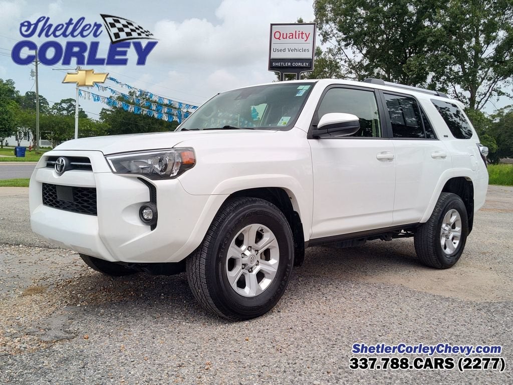 2023 Toyota 4Runner SR5 in Ice Cap — front three-quarter view